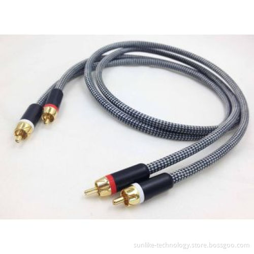 Audio Cable, 24K Gold-plated SCC Pin, OEM Orders are Welcome